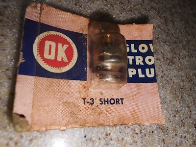 Genuine Vintage OK Cub Glow Trol Glow Plug T-3 Short Reach
