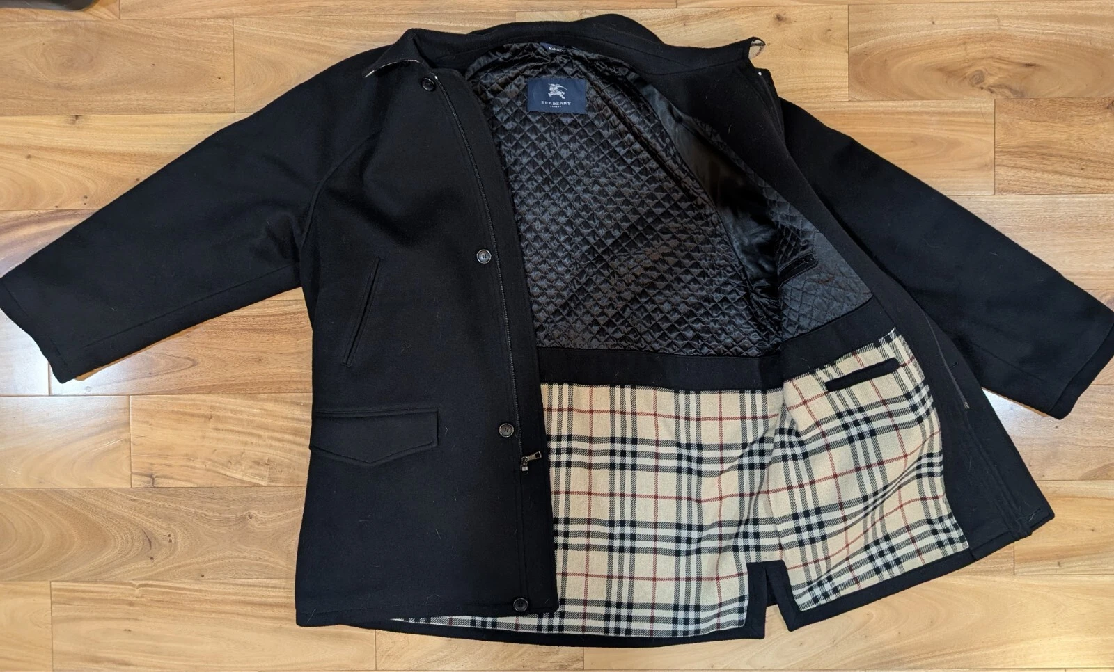 Cappotto Burberry lana e cashmere Taglia XL Nero Made in Italy