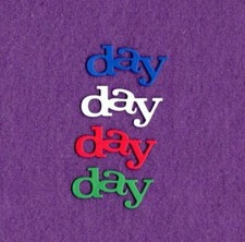 WORD DAY die cuts scrapbook cards