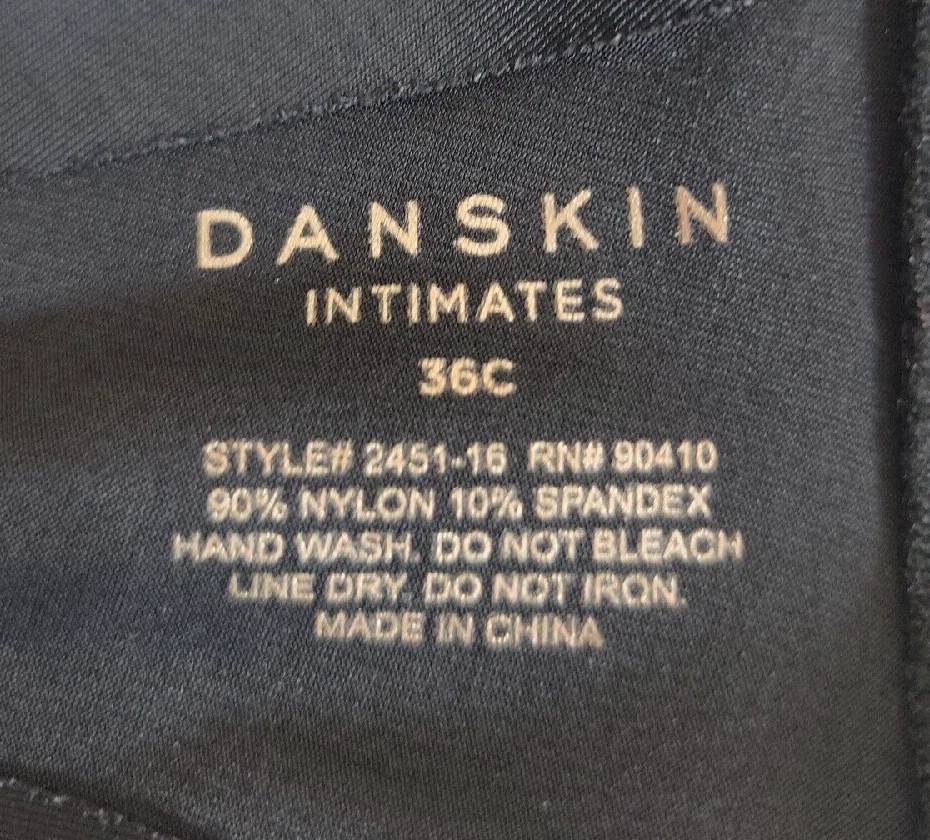 Sutiã Danskin sem fio íntimo preto cobertura total alças ajustáveis tamanho 36C - Imagem 3 de 4