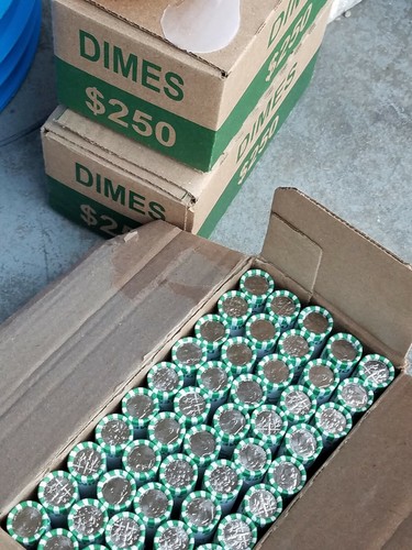 10 Rolls ($50) 10 Random Dimes in each Roll, the Rest UNC! 2020 D Roosevelt Dime - Picture 4 of 7