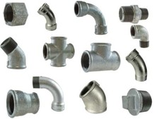 Gewindefittings Temperguss Fitting Winkel T-Stück Muffe Bogen Doppelnippel Kreuz