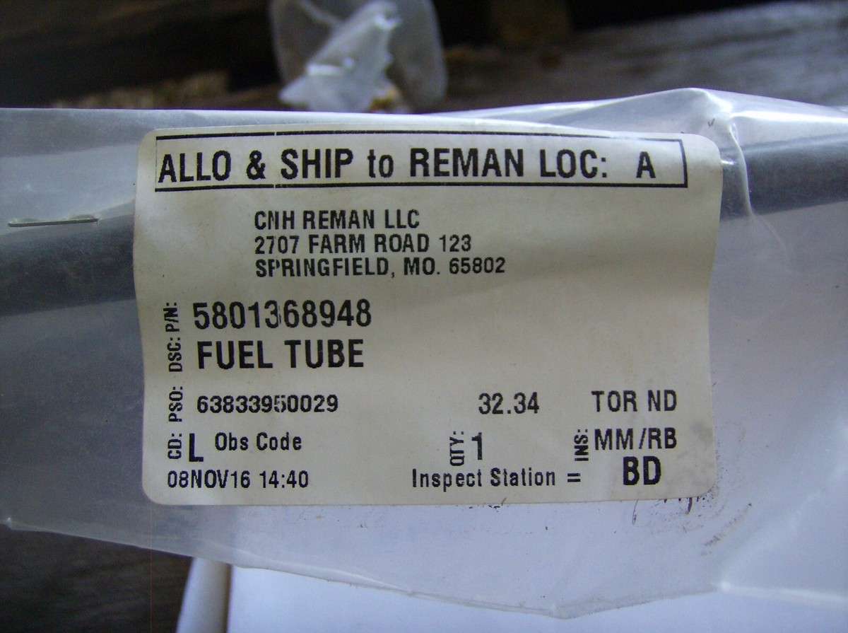 GENUINE CNH 5801368948 TUBE PIPE | eBay