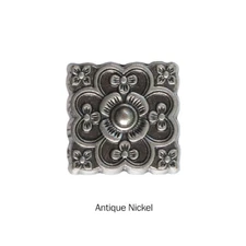 3/4" Low Dome SQUARE Upholstery Nails - Pins with 3/4" Shank Antique Nickel 5-Pk