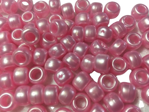 Pony Beads Ivory Pearl Large Hole Beads Made in USA