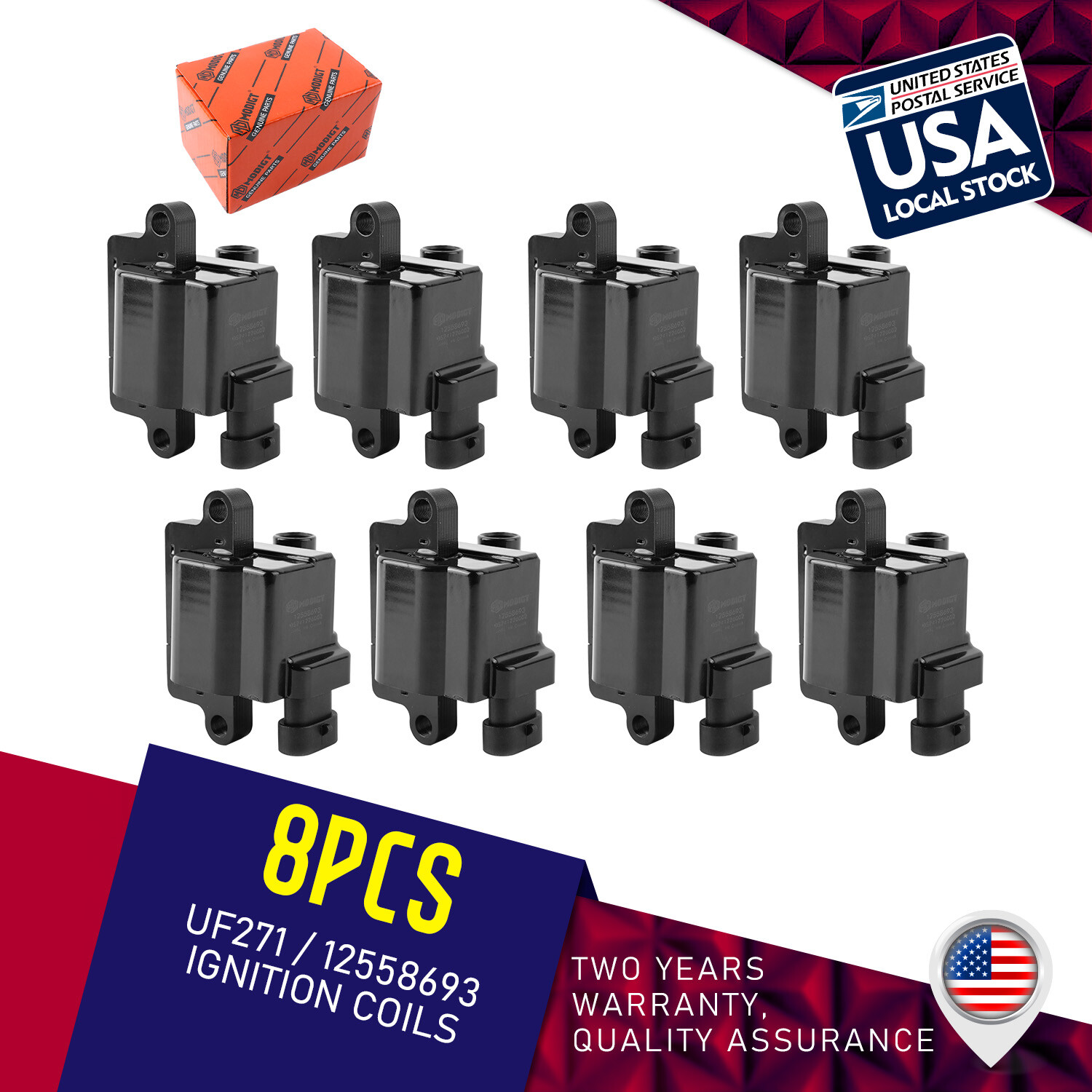 8pcs Ignition Coils 12558693 Fit Chevy Avalanche 1500 2500 2002-2006