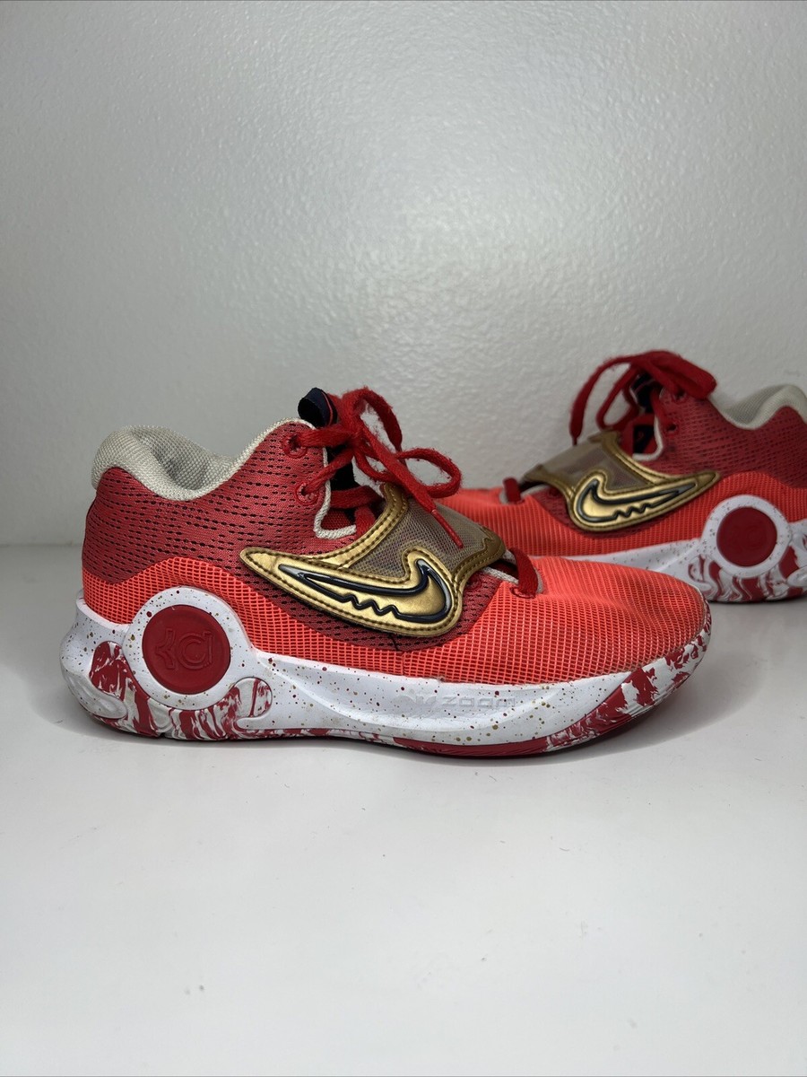 Nike KD Trey 5 X Red and Gold Sneakers s-l400.jpg main image 4
