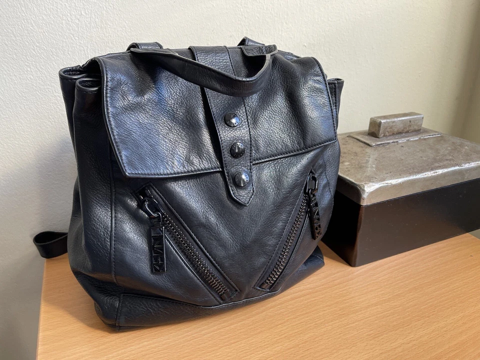 KENZO PARIS LEATHER BLACK BACKPACK MEDIUM - Image 4 of 4