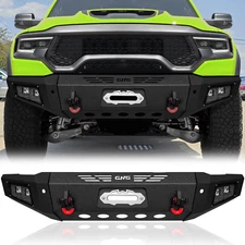 GNG Steel Front Bumper Fits 2021-2022 Dodge RAM 1500 TRX W/Winch Plate
