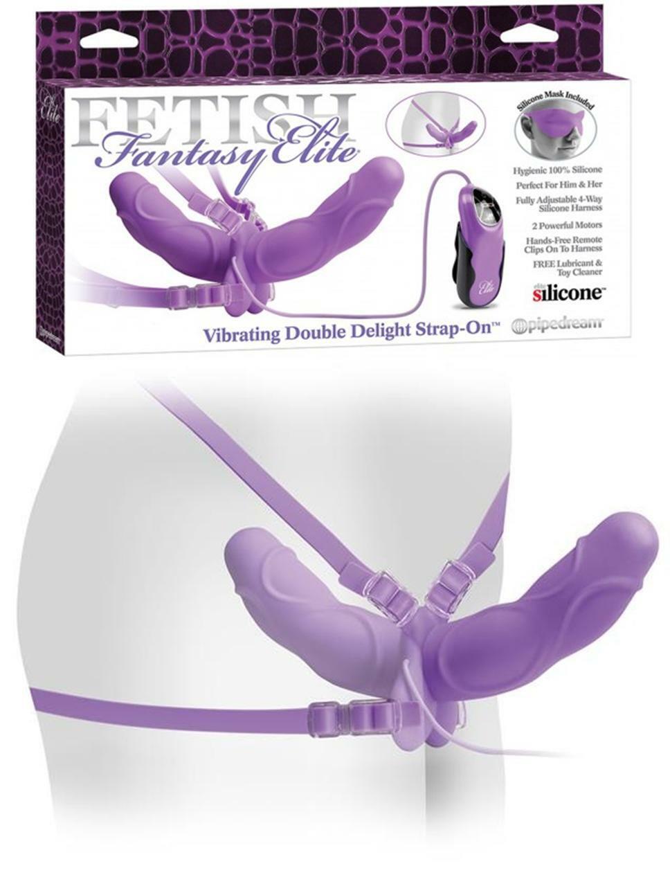vibratore strap On doppio vaginale dildo anale Fallo vibrante con telecomando Standardowy oryginalny produkt