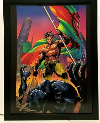 Black Panther vs Killmonger by Ryan Benjamin 9x12 FRAMED Art Print Marvel Comics