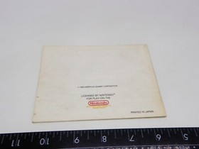 Thundercade Game Nintendo NES Instruction Manual Only No Game