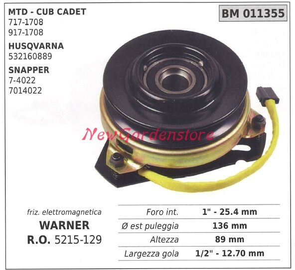 Elektromagnetische Kupplung RasenmäHer MäHer Mtd Cub Cadet 011355-image