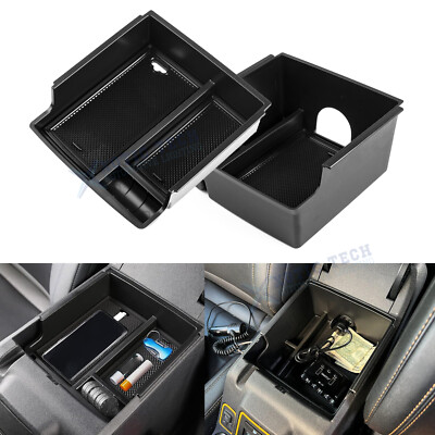 Upper+Lower Armrest Box Storage Organizer Tray For Ford Bronco 2021-24 2/4 Door