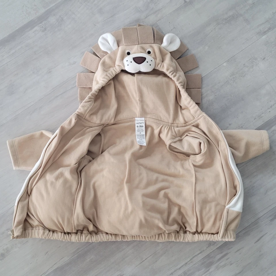 Carter’s Lion Cub Halloween Costume Size 6-9 Months Zip up Hoodie Sweat Jacket - Image 2 of 4