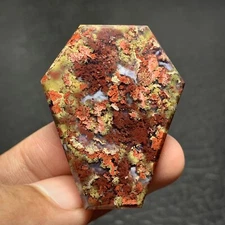 Garden Moss Agate Cabochon 39x31x6mm High Quality 61 ct