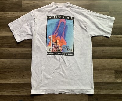 Vtg United Space Shuttle Alliance 1st Anniversary Single Stitch Men s L NASA