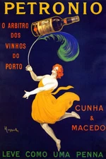 PETRONIO VINHO DO PORTO WINE LIGHT AS A FEATHER CAPPIELLO VINTAGE POSTER REPRO