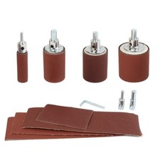 4-Piece Sanding Drum Kit with Replaceable Sandpaper for Drill Press -Versatile C