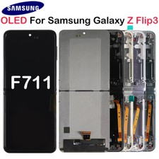 LCD Display For Samsung Galaxy Z Flip3 F711B/U OLED Touch Screen Assembly Frame