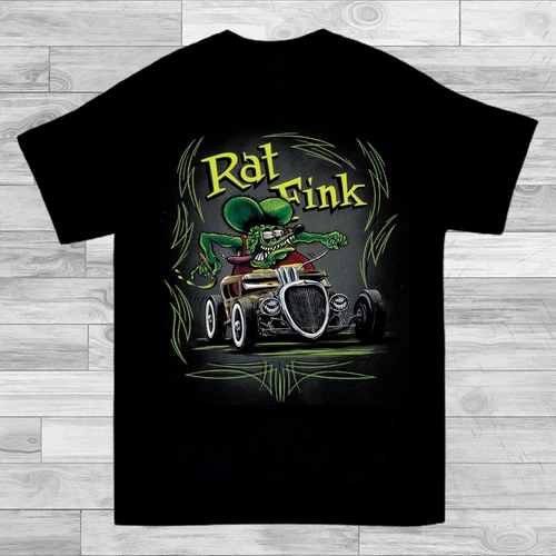 Ed Roth T-Shirt Rat Fink lustig kurzarm schwarz S-4XL Unisex - Bild 1 von 3