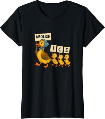 Abolish ICE Duck Simple Protest Drawing Ladies' Crewneck T-Shirt