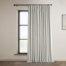 Signature Plush Extra Wide Velvet Blackout Curtains for Bedroom 1 Panel ,100...