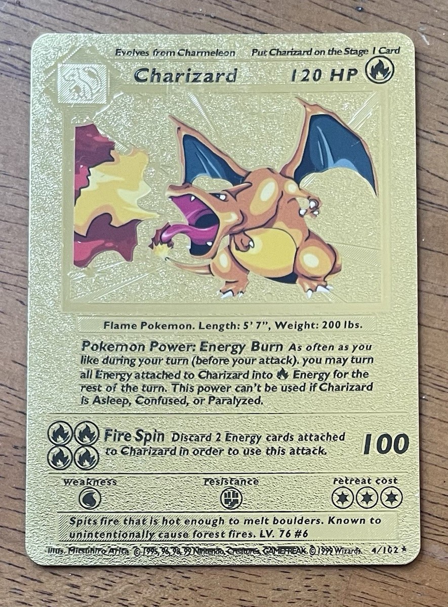 Charizard 120 HP トレーディングカード Pokémon Charizard 120hp 1995 Gold | eBay