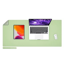 PU Leather Desk Pad,36x17 in Large Computer Desk Mat,Waterproof Non-Slip Desk...