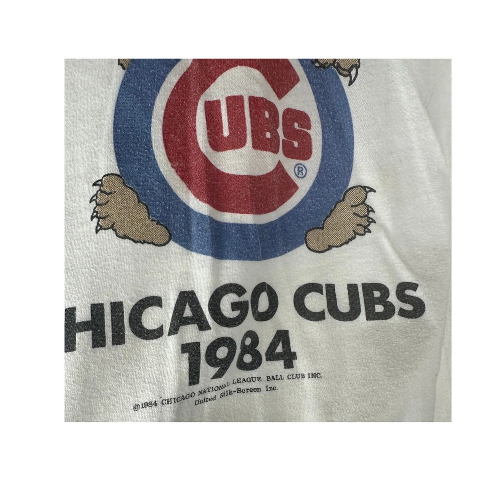 Camiseta Vintage 1984 Chicago Cubs Next Year Is Here Screen Stars P - Imagem 2 de 4