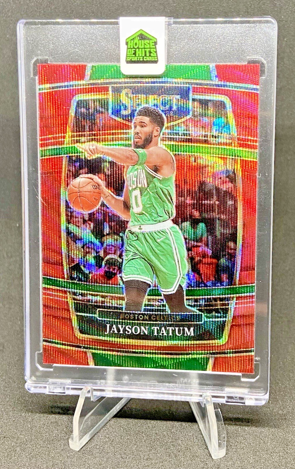 2021-22 Panini Select Red Wave Prizm Jayson Tatum #77 Celtics