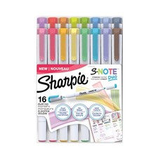 Sharpie S-Note Creative Markers, Assorted Ink Colors, Bullet/Chisel Tip, 16/Pack