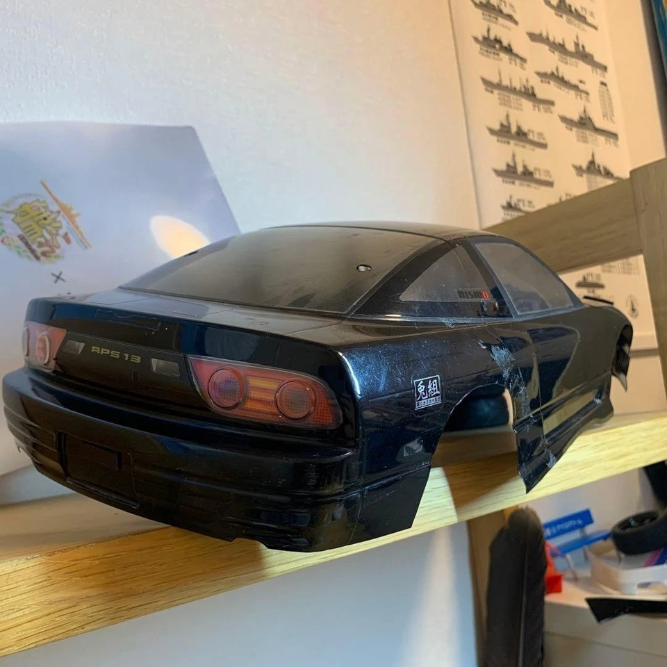 ABC Hobby Nissan 180SX RC Car Body Shell Only 1/10 Drift Custom Parts - Bild 2 von 4