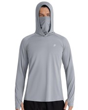 Men's UPF 50 Hooded Fishing Shirts Long Sleeve Sun Protection Hoodie, Hiking...