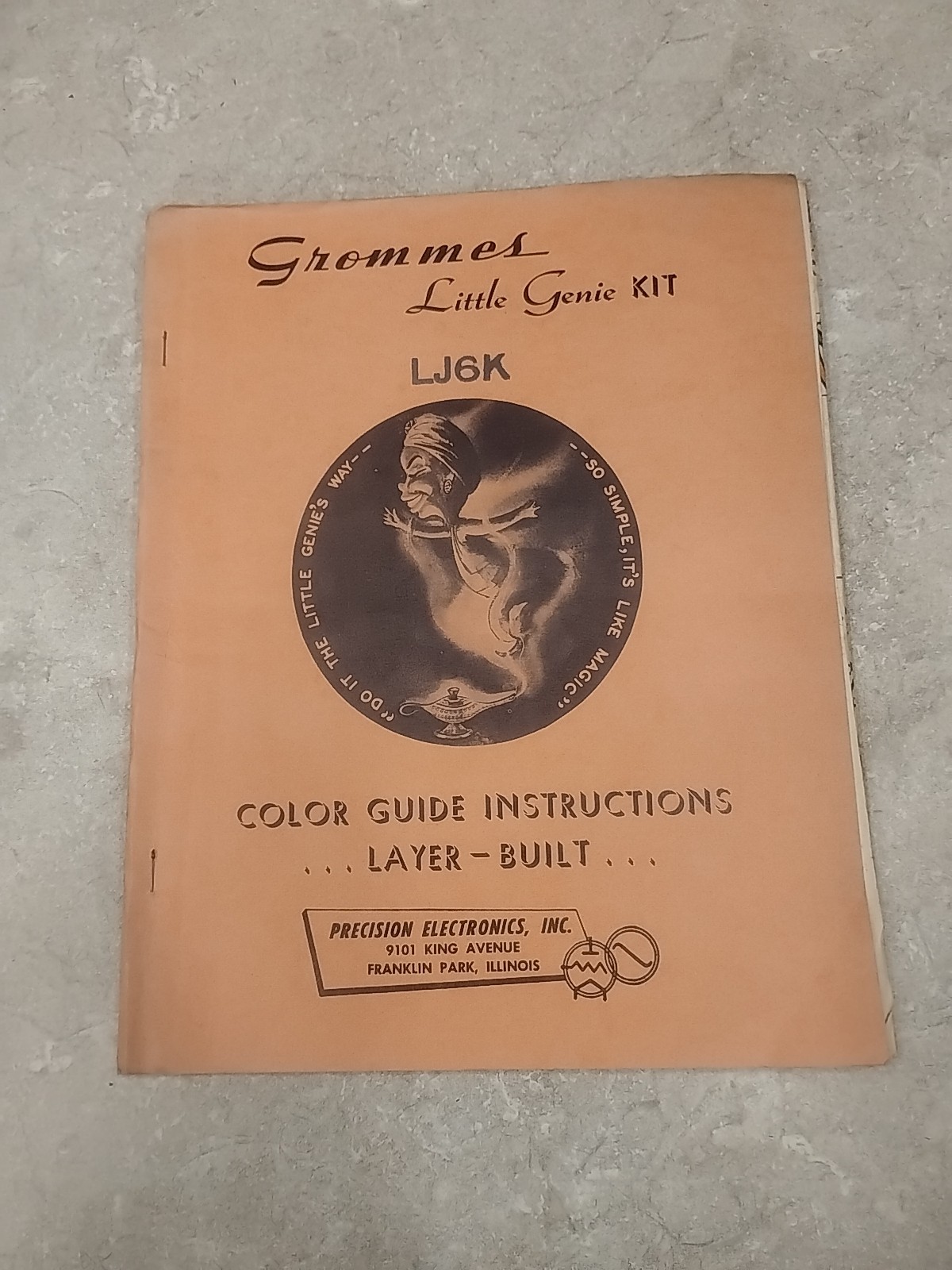 Grommes LJ6K Little Genie Kit Color Guide Instructions + 2 Brochures 