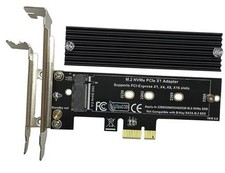 M.2 PCIe NVMe X1 Adapter with Aluminum Heat Sink, Support PCIe 3.0 4.0 X1 X4