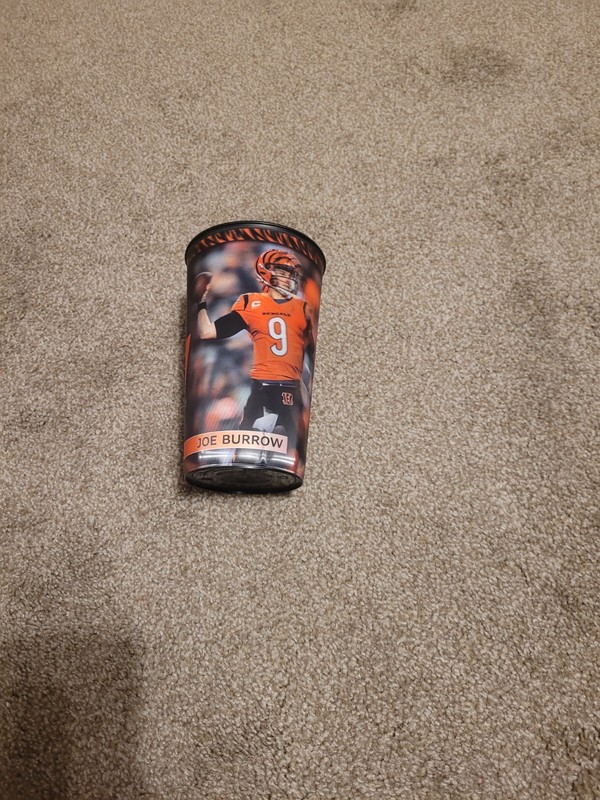 Cincinnati Bengals Plastic Cup With Picture Of Joe Burrow
