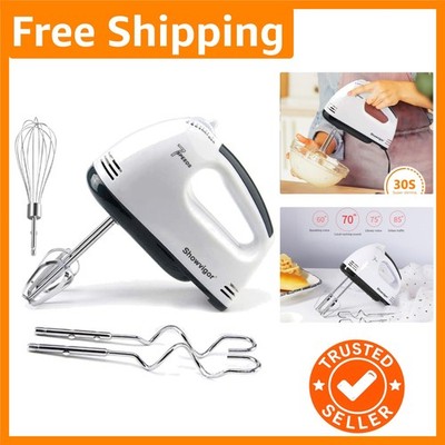 7 Speed Whisk Egg Beater Electric Powered Kitchen Handheld Mixer Cake & Baking