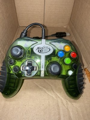 Mad Catz Turbo Microcon - Original Xbox Controller Clear Green Wired - TESTED
