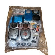 Cobra Micro Talk Walkie Talkie 2 Way Radio Model FRS 225 Grey 2 Count Pair