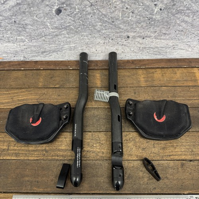 #ad Vision Carbon Aerobar Extensions Black Parts Only No Hardware Bike TT Tri Bar $69.99
