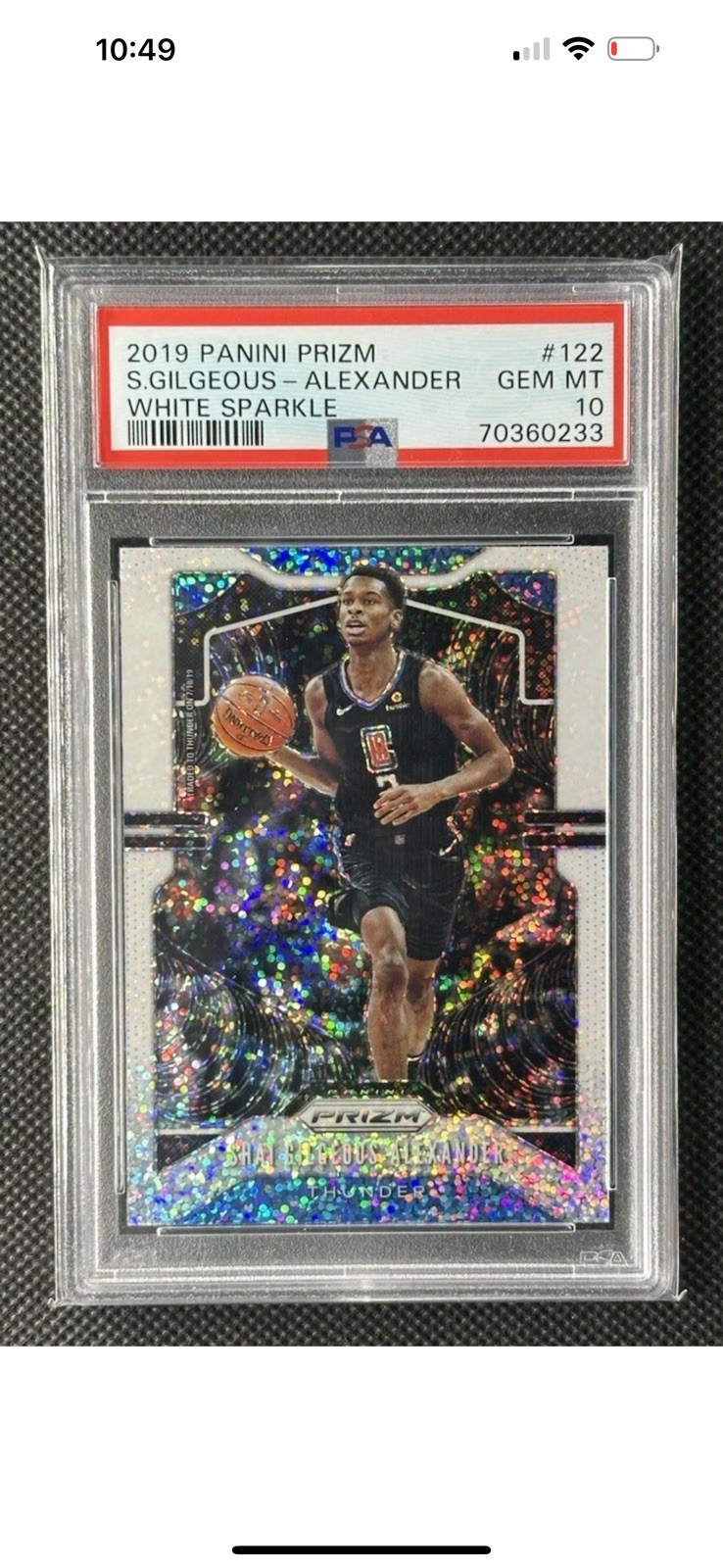2019-20 Panini Prizm - Shai Gilgeous-Alexander #122 White Sparkle Prizm