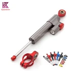 CNC Universal For Sprtobike Scooter ATV Steering Stabilizer Damper Linear Gray