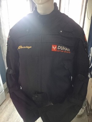 Duhan Motor Sports Motorcycle Racing Jacket with Removable Armor/Liner Size M