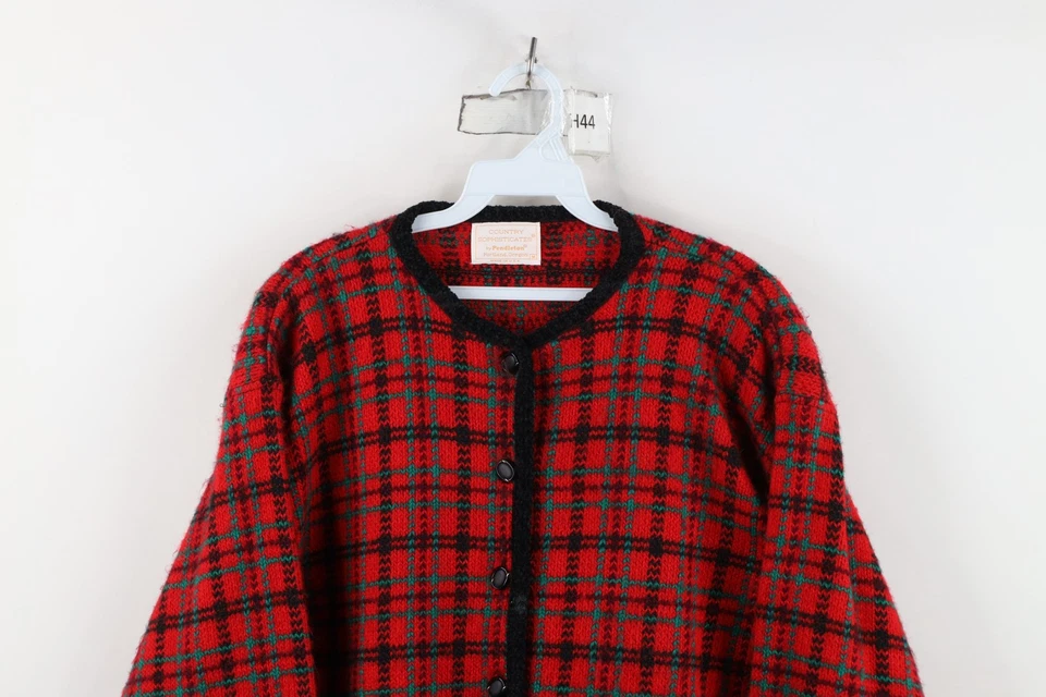 Cárdigan suéter blazer vintage años 90 Pendleton para mujer mezcla de lana mediana EE. UU. Foto 2 de 4
