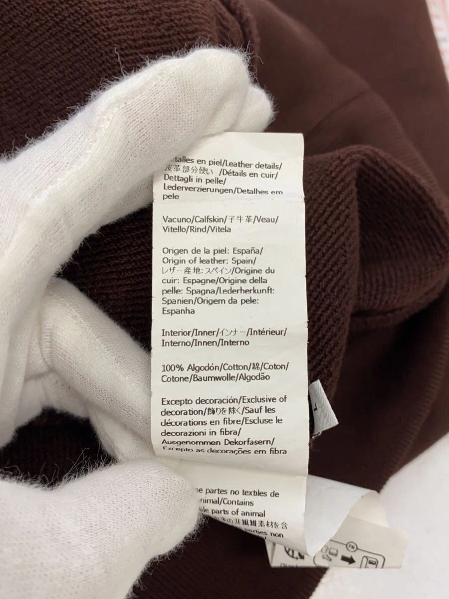 Felpa con cappuccio LOEWE ANAGRAM PATCH TASCA L COTONE marrone H526Y25X30 usata