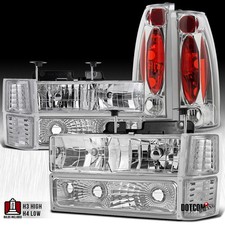 Fit 1994-1998 Chevy Ck C10 Pickup Clear Headlightscorner Bumper Lamptail Lamp Fit 1994-1998 Chevy Ck C10 Pickup Clear Headlightscorner Bumper Lamptail Lamp