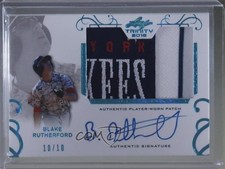 2016 Leaf Trinity Blue Spectrum 10/10 Blake Rutherford PA-BR1 Patch Auto d4v