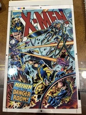 X-Men Danger Room Front Cover Color Separation Films (Production Art) 1992!