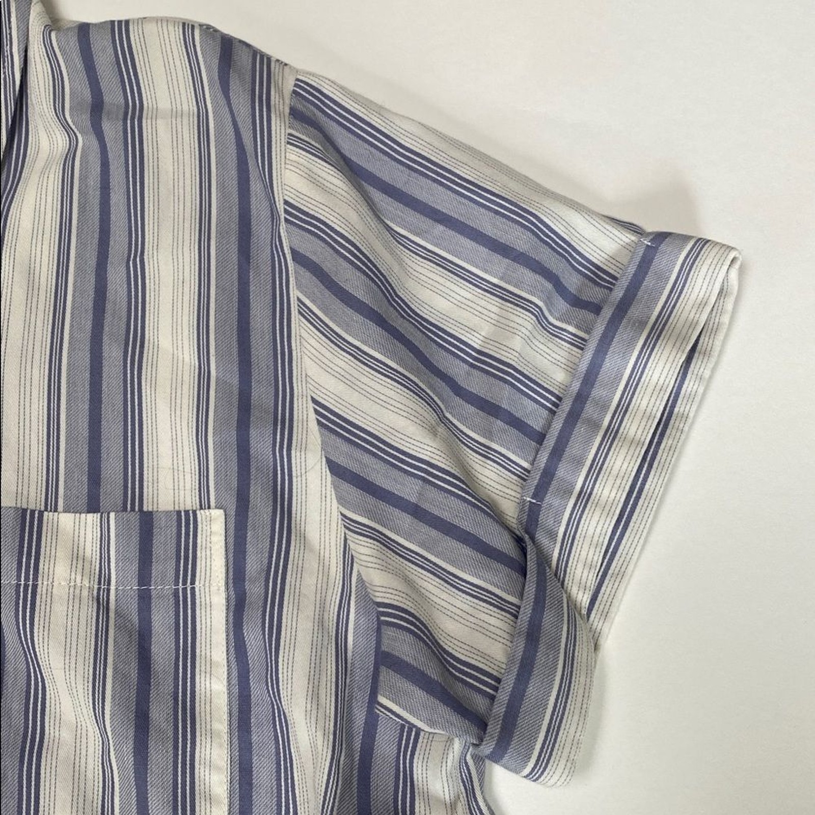 Universal Thread Striped Button Front Shirt Beach… - image 12